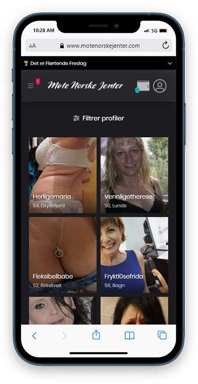 Mote Norske Jenter-app / Mobil
